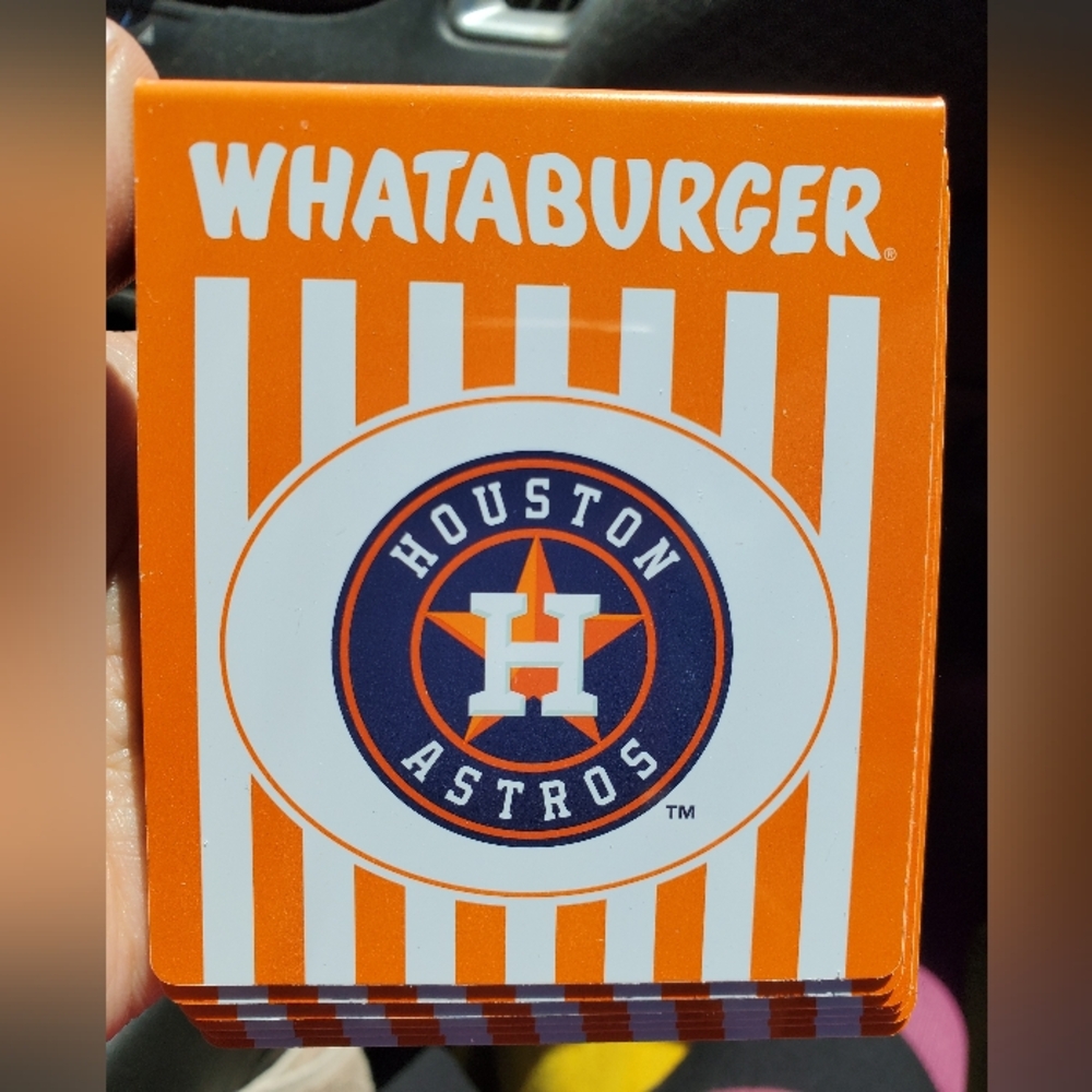 Whataburger Houston Astros Orange & White Table-Top Signage Tent 2025
